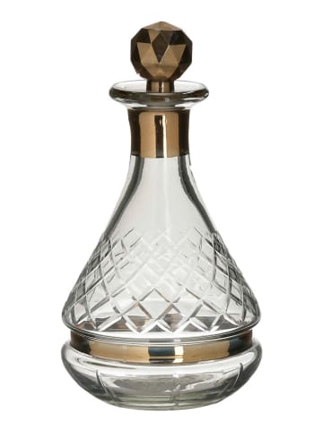 InArt Karaf goudkleurig/transparant - (H)24 x Ø 13 cm