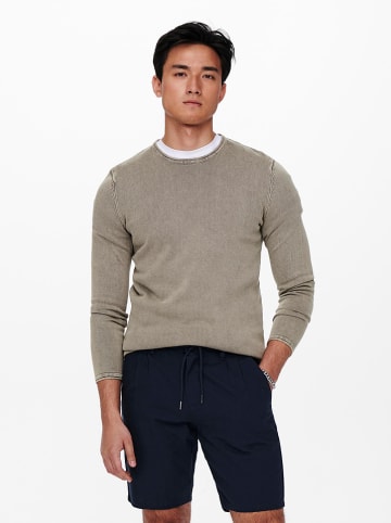 ONLY & SONS Sweter "Garson" w kolorze beżowym