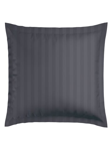Rodier 2er-Set: Satin-Kissenhüllen "Toile Fleurie" in Anthrazit