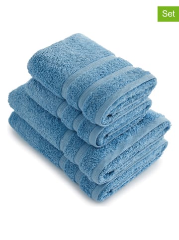 Rodier 4-delige handdoekenset lichtblauw
