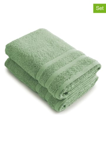 Rodier 2-delige set: badhanddoeken groen