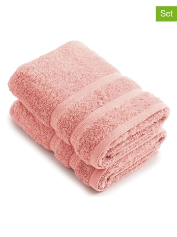Rodier 2-delige set: handdoeken zalmroze