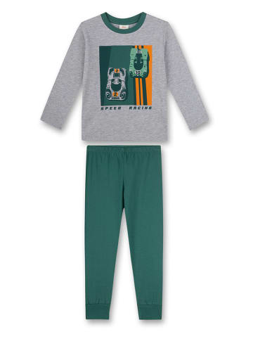 Sanetta Pyjama in Grau/ Grün