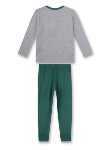 Sanetta Pyjama in Grau/ Grün