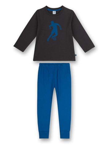 Sanetta Pyjama antraciet/blauw