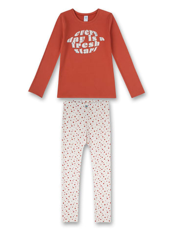 Sanetta Pyjama in Rot/ Creme