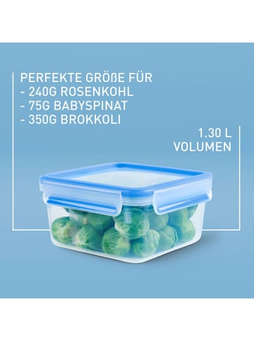 Emsa 2-delige set: vershouddozen "Clip & Close" blauw - 1,3 l