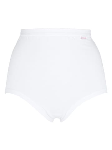 COTONELLA Pełne figi high waist w kolorze białym