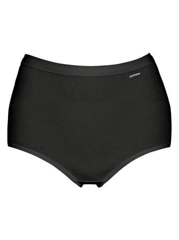 COTONELLA Pełne figi high waist w kolorze czarnym