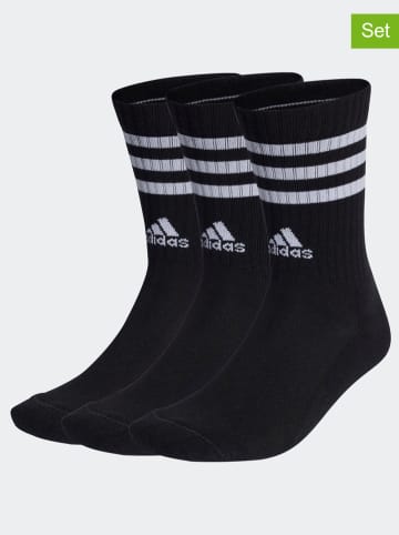adidas Skarpety sportowe (3 pary) w kolorze czarnym