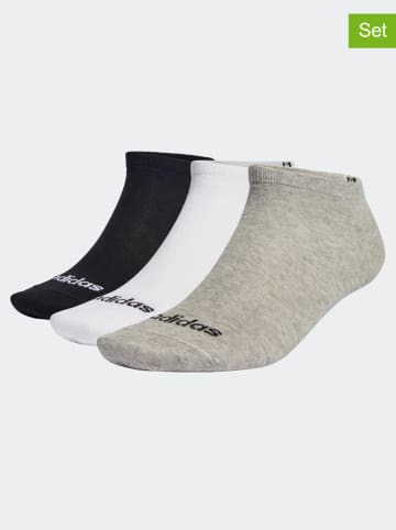 adidas Skarpety (3 pary) w kolorze białym, szarym, czarnym