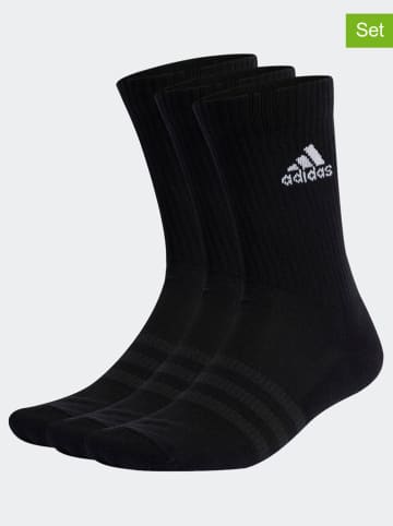 adidas Skarpety sportowe (3 pary) w kolorze czarnym