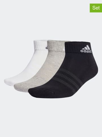 adidas 6er-Set: Sportsocken in Schwarz/ Grau/ Weiß
