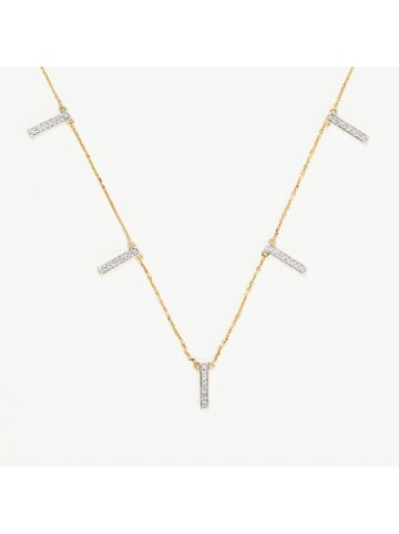 LE DIAMANTAIRE Gouden ketting "Barrettes pendantes" met diamanten - (L)42 cm
