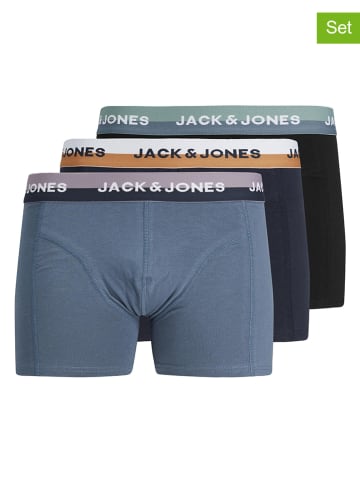 Jack & Jones 3er-Set: Boxershorts "Eric" in Blau/ Dunkelblau/ Schwarz