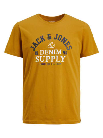 Jack & Jones Koszulka "Logo" w kolorze musztardowym