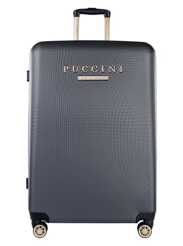 Puccini Hardcase-Trolley "Los Angeles" in Anthrazit - (B)52 x (H)77,5 x (T)28 cm