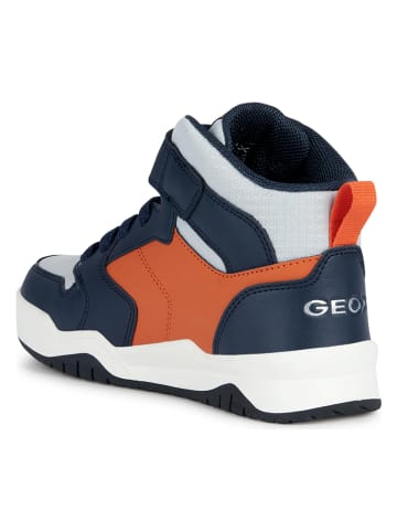 Geox Sneakersy "Perth" w kolorze biało-niebiesko-pomarańczowym