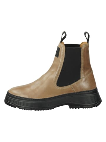 GANT Footwear Leder-Chelsea-Boots "Janebi" in Hellbraun/ Schwarz