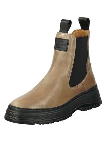 GANT Footwear Skórzane sztyblety "Janebi" w kolorze jasnobrązowo-czarnym