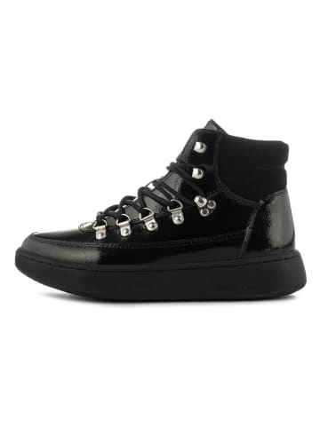 WODEN Leder-Sneakers "Iris" in Schwarz