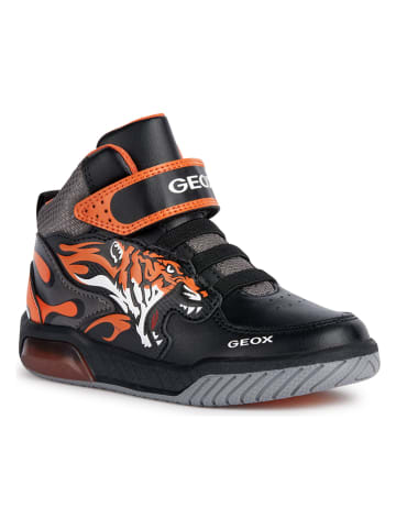 Geox Sneakers "Inek" in Schwarz/ Orange