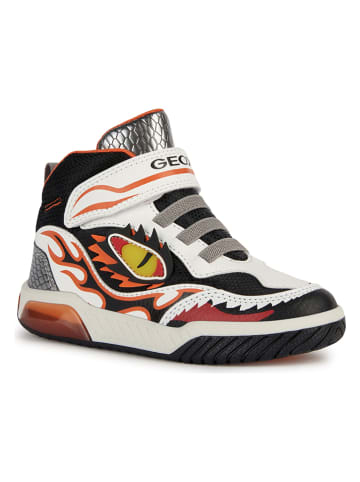 Geox Sneakersy "Inek" w kolorze biało-pomarańczowym