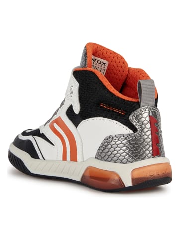 Geox Sneakersy "Inek" w kolorze biało-pomarańczowym