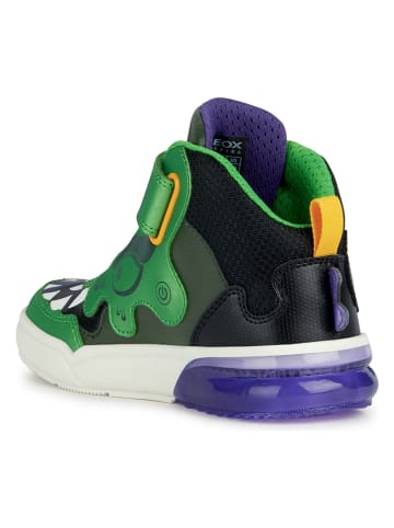 Geox Sneakersy "Grayjay" w kolorze czarno-zielonym