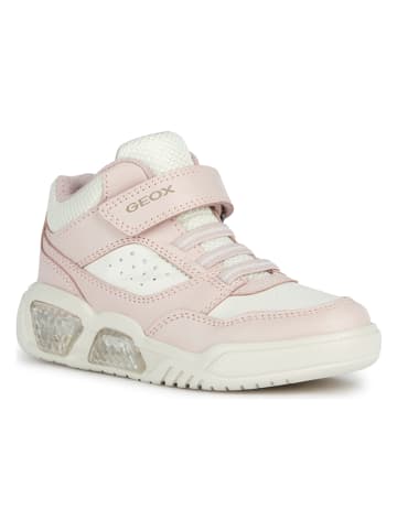 Geox Sneakersy "Illuminus" w kolorze biało-jasnoróżowym