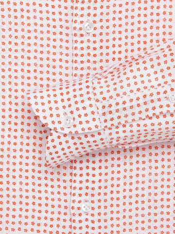 Camicissima Lniana koszula - Slim Comfort fit - w kolorze biało-czerwonym
