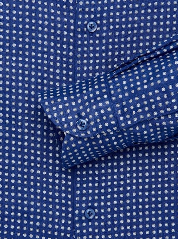 Camicissima Linnen blouse - slim comfort fit - donkerblauw