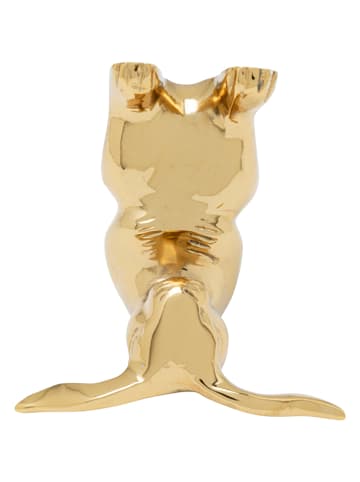 Kare Dekofigur "Yoga Bunny" in Gold - (B)9,5 x (H)9,5 x (T)9,5 cm