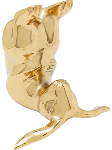 Kare Dekoracyjna figurka "Yoga Bunny" w kolorze złotym - 9,5 x 9,5 x 9,5 cm
