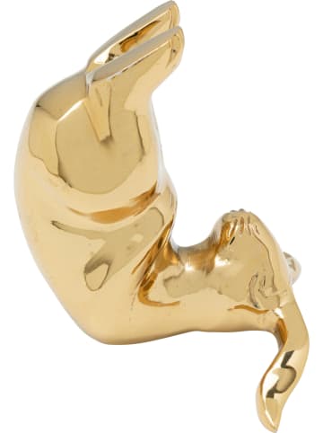 Kare Decoratief figuur "Yoga Bunny" goudkleurig - (B)9,5 x (H)9,5 x (D)9,5 cm