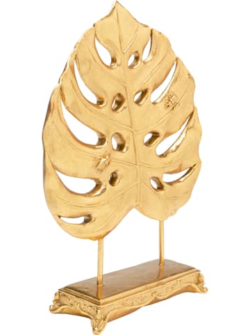 Kare Decoratief object "Monstera Leaf" goudkleurig - (B)26,5 x (H)36 x (D)9 cm