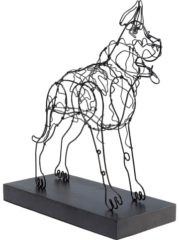 Kare Dekoobjekt "Attack Dog" in Schwarz - (B)30,5 x (H)35,5 x (T)13 cm