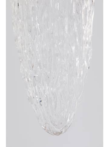 Kare Lampa wisząca "Frozen" w kolorze srebrnym - wys.60 x Ø 14 cm