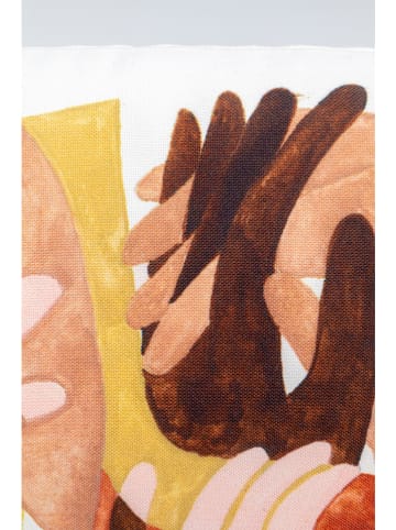 Kare Kussen "Artistic Hands" wit/meerkleurig - (L)50 x (B)30 cm