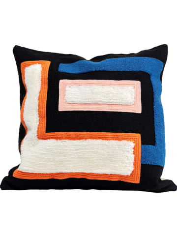 Kare Kissen "Tetris" in Schwarz/ Blau - (L)45 x (B)45 cm