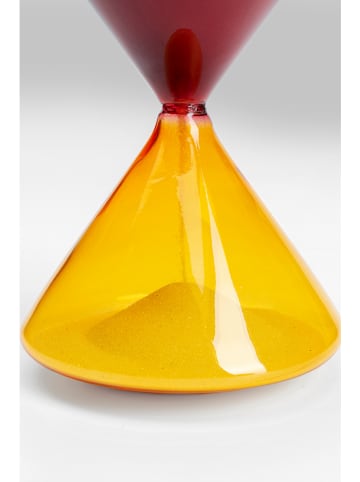 Kare Zandloper "Timer" oranje/rood - (H)18 x Ø 12 cm