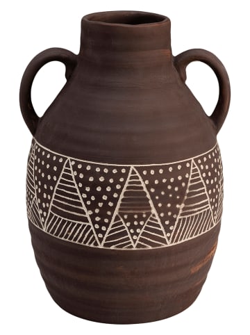 Kare Wazon "Bijan" w kolorze brązowym - wys.26 cm