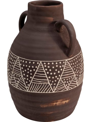 Kare Vase "Bijan" in Braun - (H)26 cm