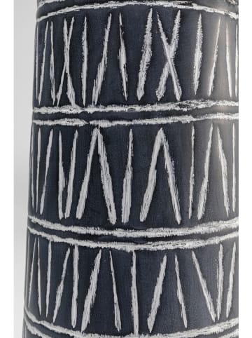 Kare Vase "Scribble" in Schwarz - (H)43 x Ø 13 cm