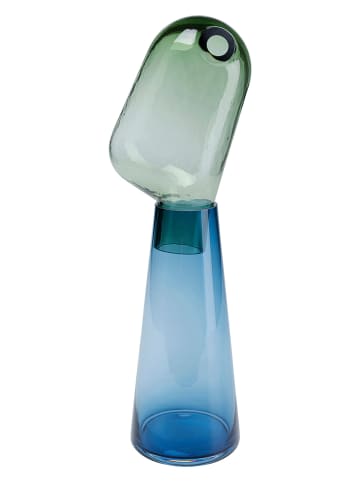 Kare Vaas "Skittle" lichtblauw/groen - (H)49 cm
