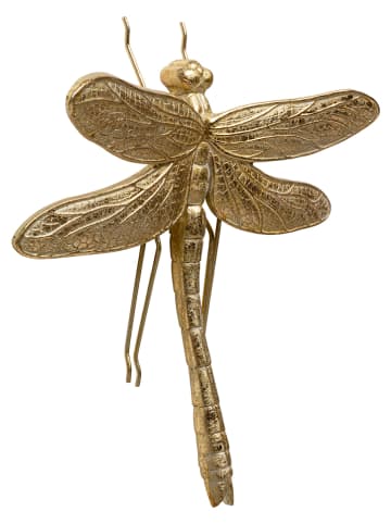 Kare Wandobject "Dragonfly" goudkleurig - (B)27 x (H)27 cm