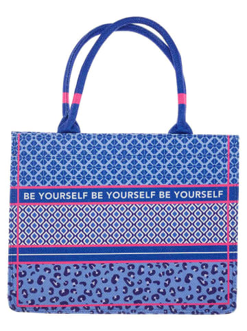 Zwillingsherz Torebka "Booktote" w kolorze niebieskim - (S)41 x (W)32 x (G)16 cm