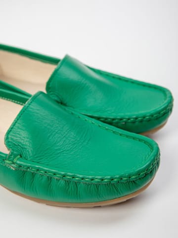 Zapato Skórzane mokasyny w kolorze zielonym