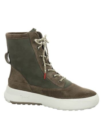 Think! Leren boots "Kusabi" kaki