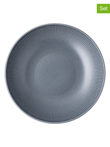 Thomas 2-delige set: borden "Thomas Clay" blauw - (H)5,7 x Ø 28 cm